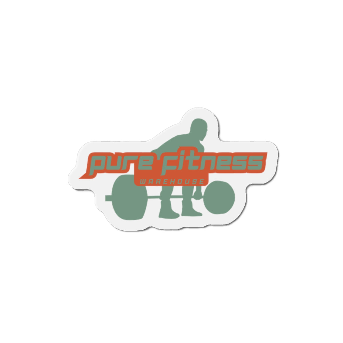 Die-Cut Magnet — "Pure Fitness" Weightlifting Logo Sticker