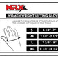 MRX Women's Weight Lifting Gloves for Gym Training and Workouts - Durable, Comfortable Grip