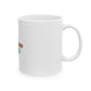 Fitness Barbell Ceramic Mug — Pure Fitness Logo Coffee Cup (11oz, 15oz)