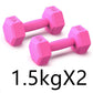 Rubberized Dumbbells for Arm Muscle Training and Home Fitness Workouts