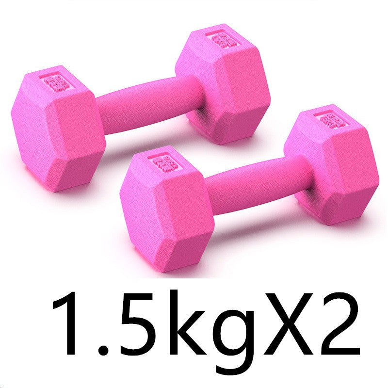 Rubberized Dumbbells for Arm Muscle Training and Home Fitness Workouts