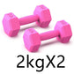Rubberized Dumbbells for Arm Muscle Training and Home Fitness Workouts