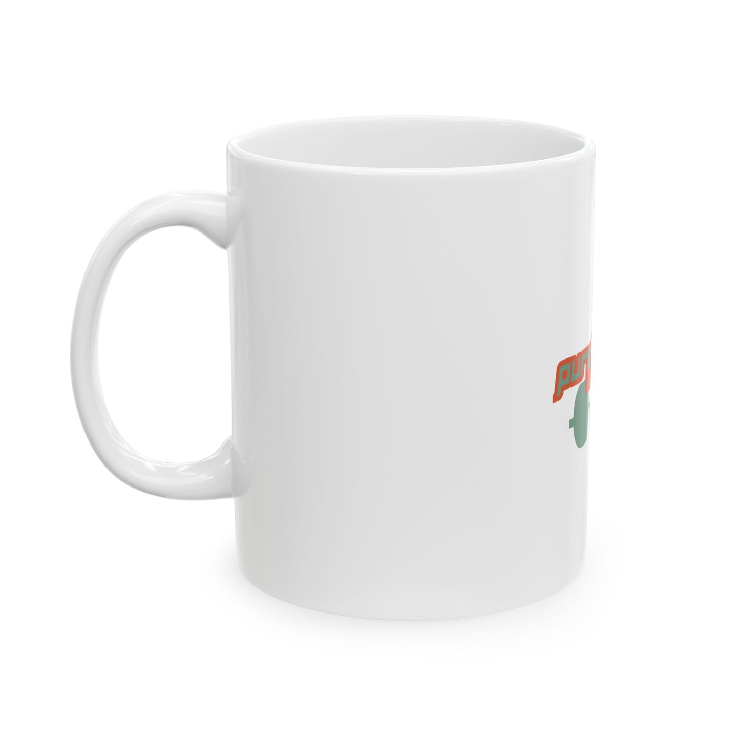 Fitness Barbell Ceramic Mug — Pure Fitness Logo Coffee Cup (11oz, 15oz)