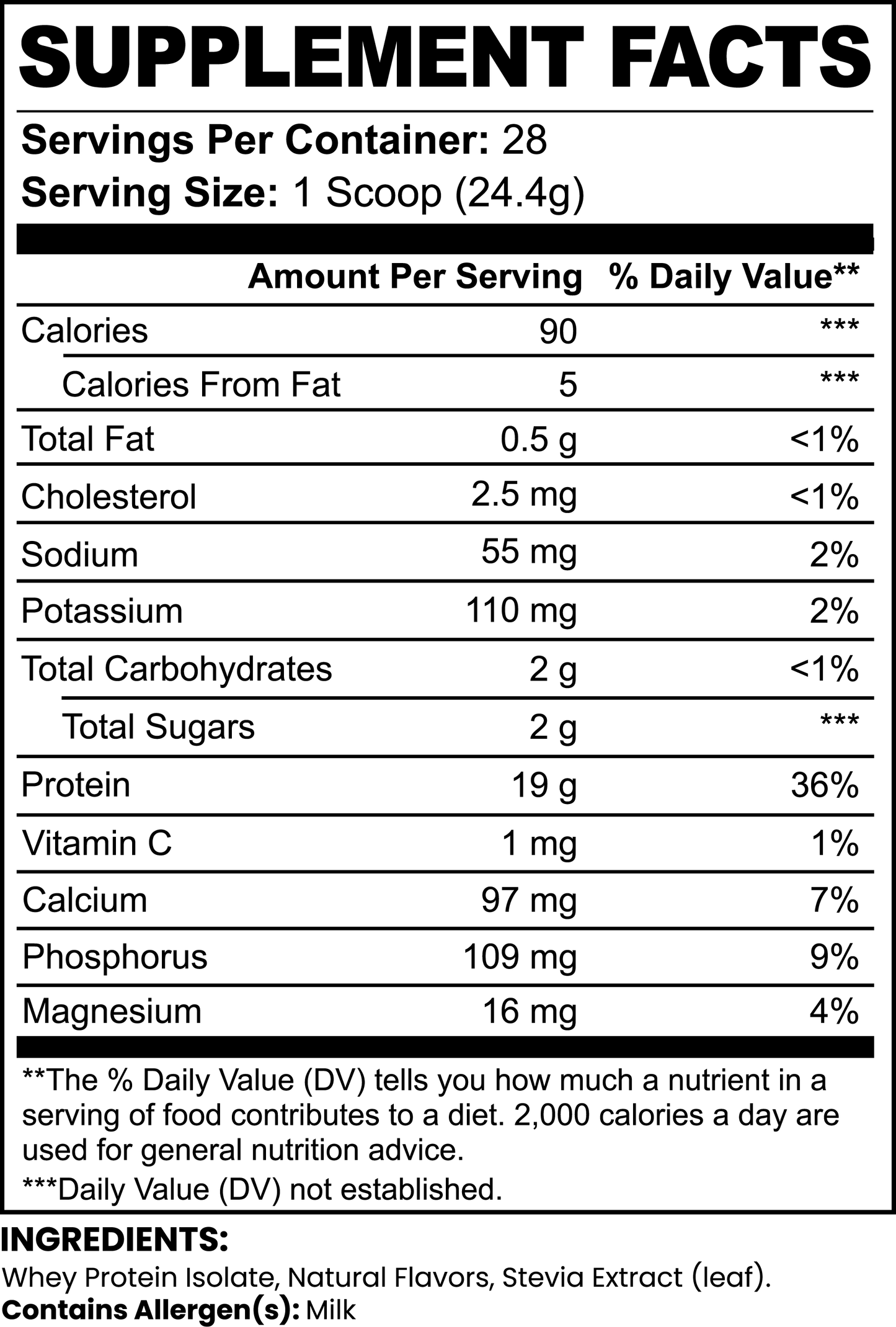 PURE3 100% WHEY PROTEIN ISOLATE (VANILLA)