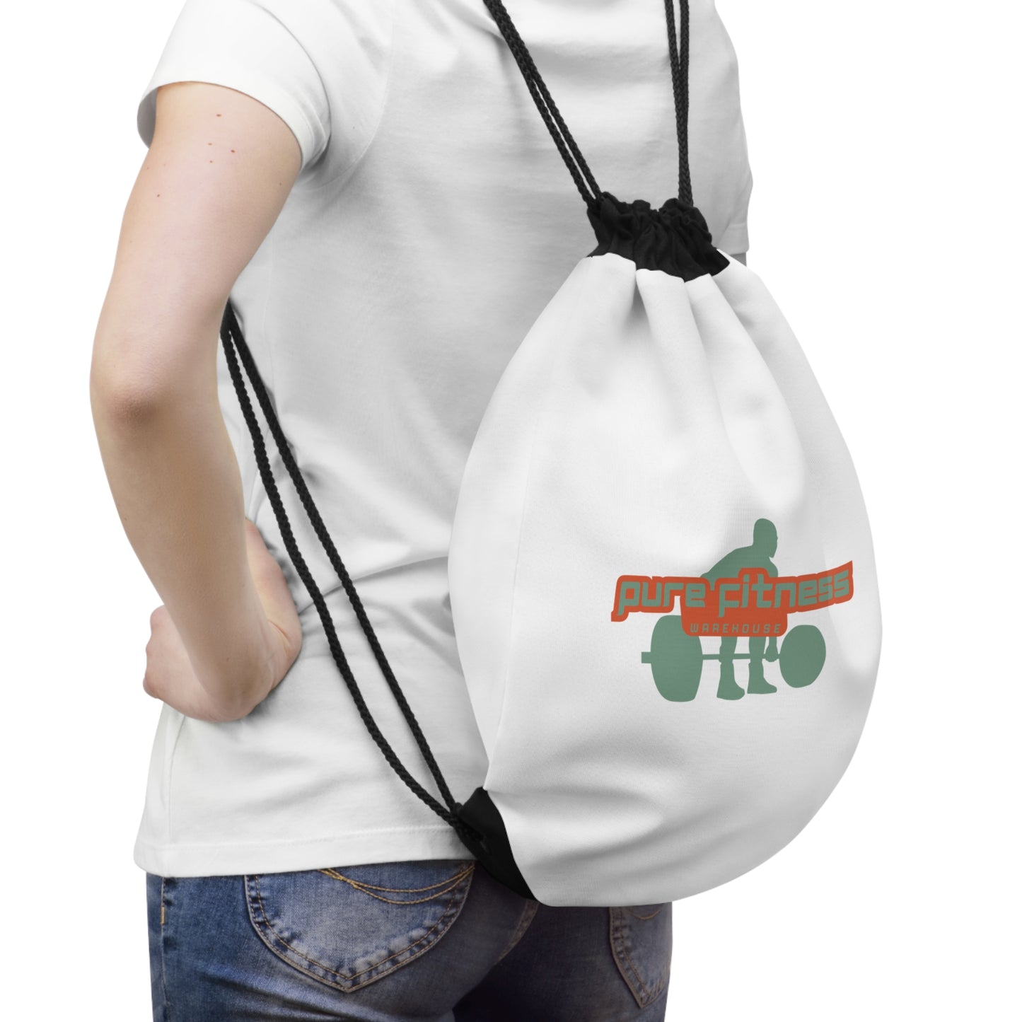 Fitness Drawstring Bag — Pure Fitness Weightlifting Gym Sack