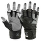 Mrx Men's Weight Lifting Pro Leather Gloves 18 Inches Long Wrist Strap