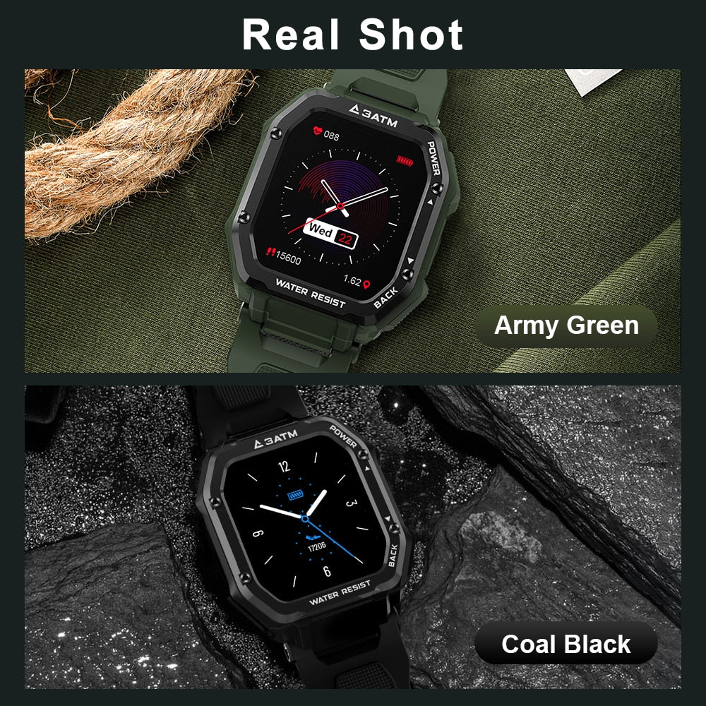 Rugged Smart Watch for Outdoor Sports and Fitness Tracking