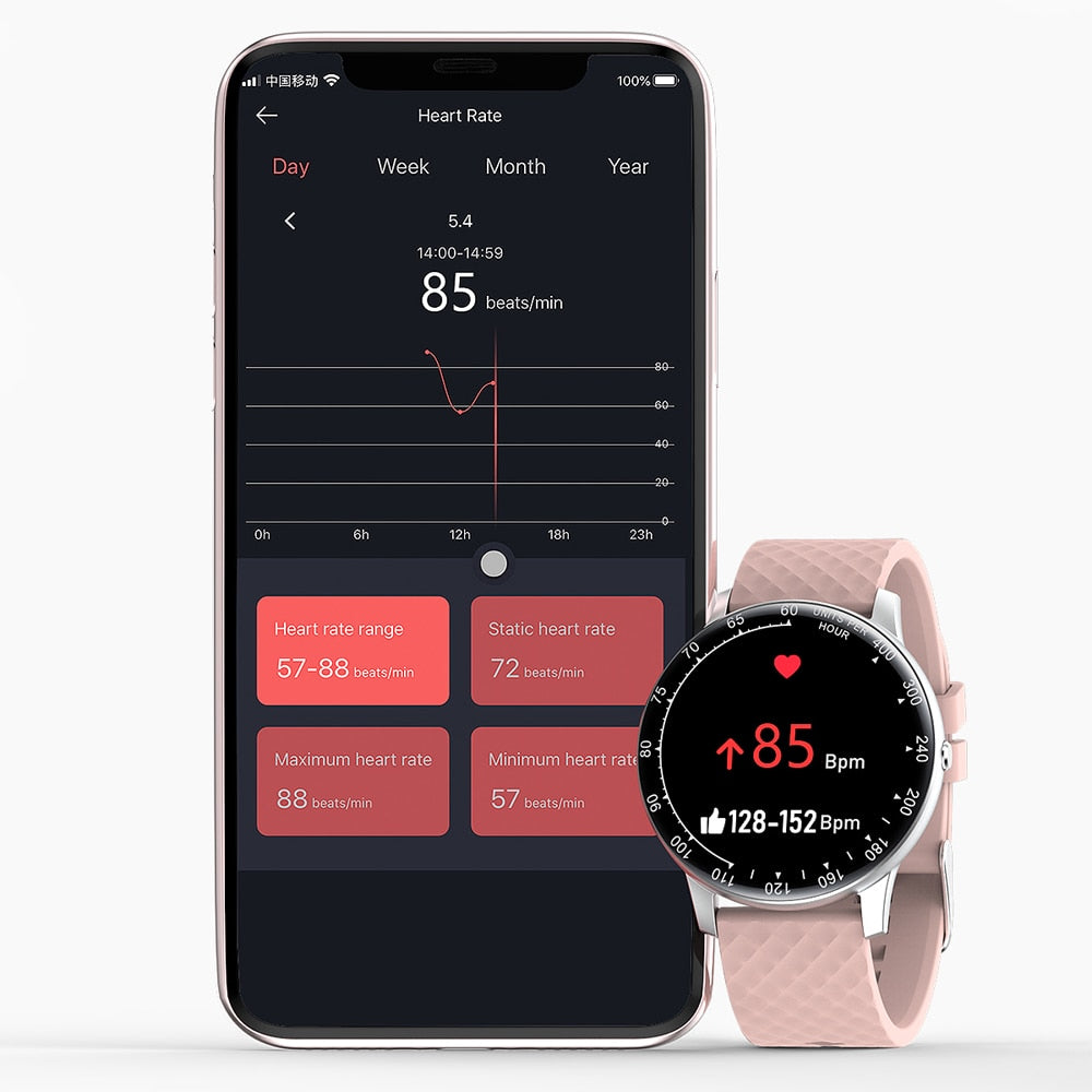 Smart Watch Fitness Tracker with Heart Rate and Blood Pressure Monitor