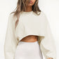 Active Comfort Long Sleeved Sweatshirt Crop Top