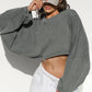 Active Comfort Long Sleeved Sweatshirt Crop Top