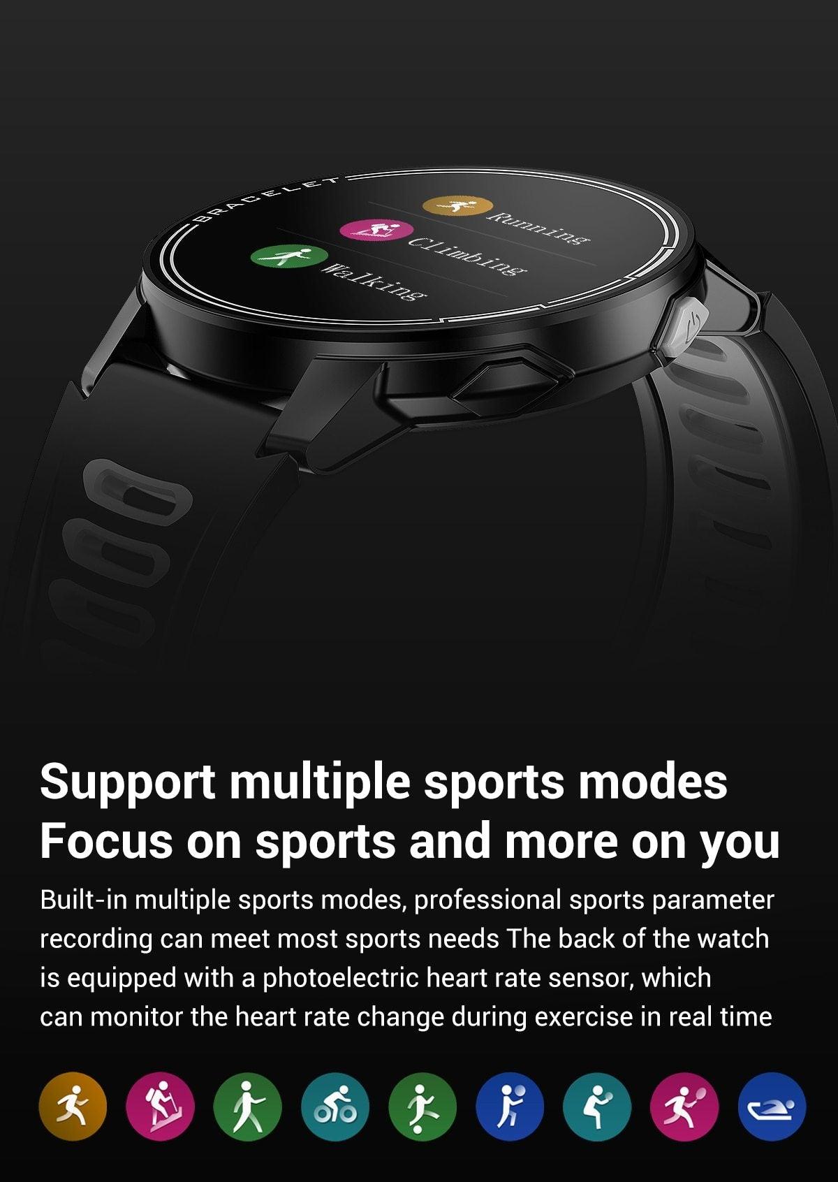 Professional IP68 Waterproof Bluetooth Smart Watch for Men and Women