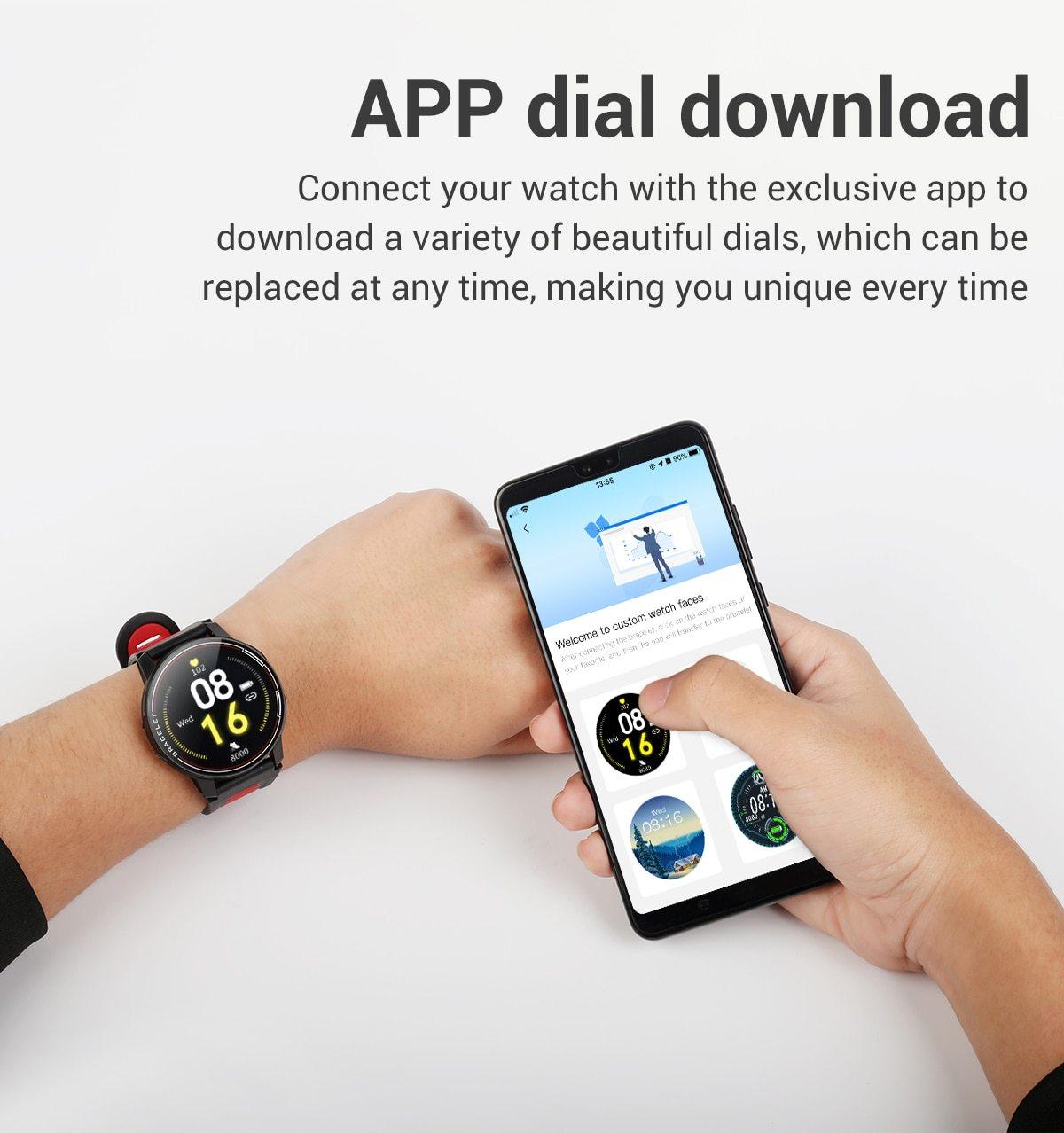 Professional IP68 Waterproof Bluetooth Smart Watch for Men and Women