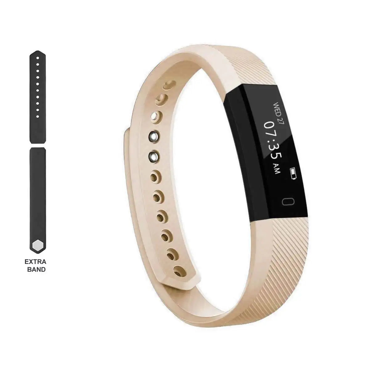 Slim Activity Tracker Smart Watch with Free Extra Band Included