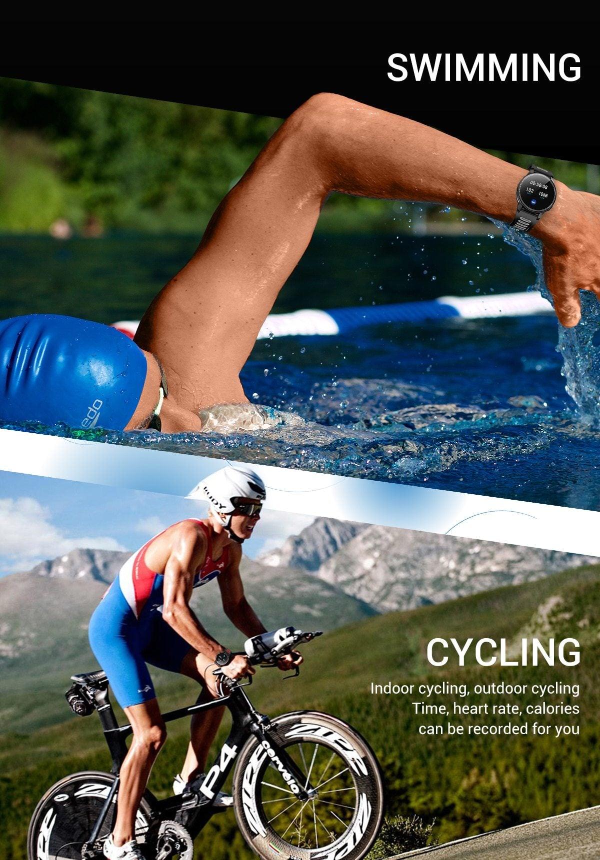 Professional IP68 Waterproof Bluetooth Smart Watch for Men and Women