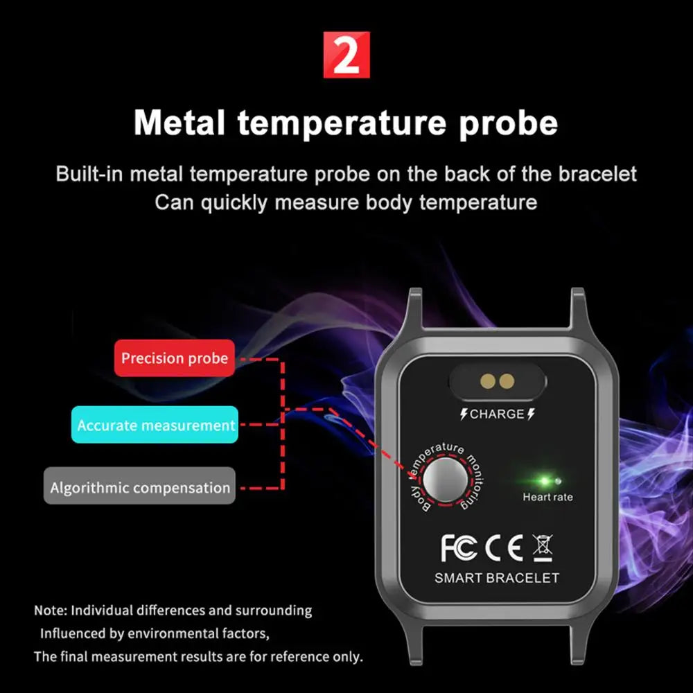 T96 Smart Watch with Body Temperature and Fitness Tracking Features