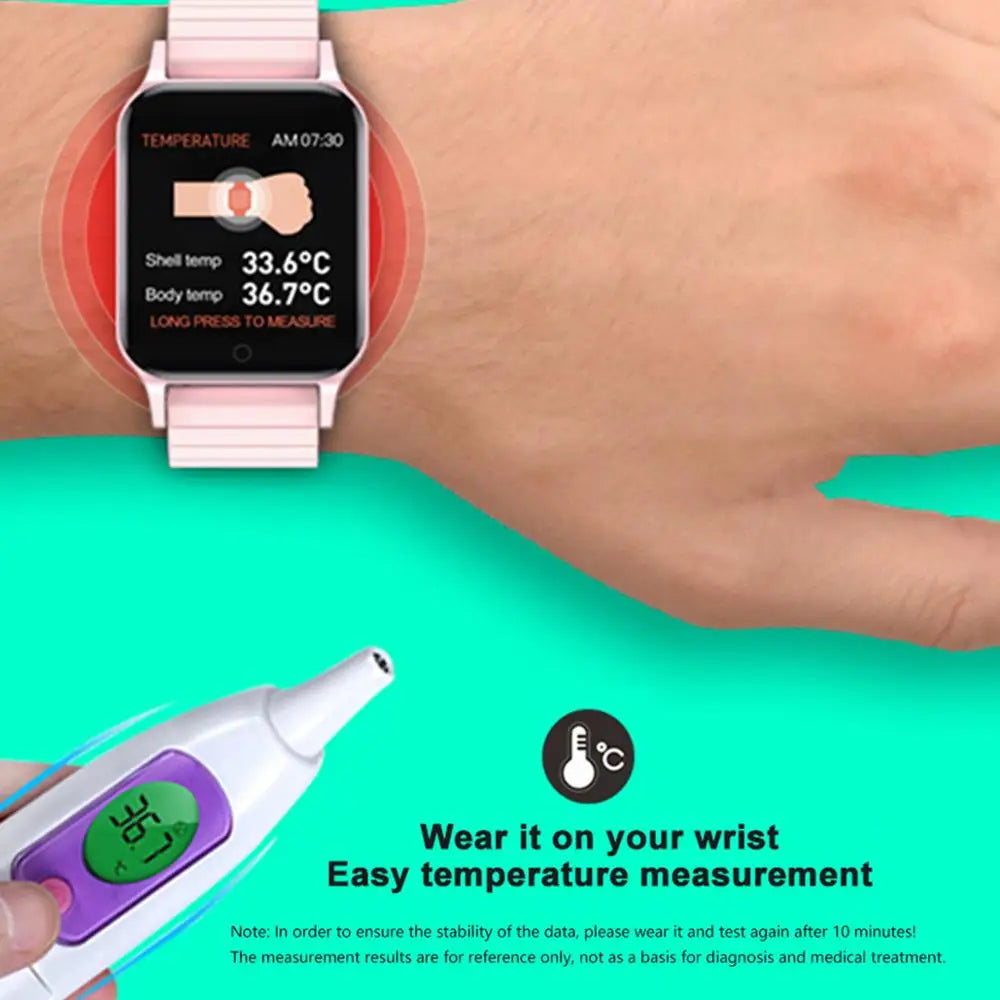 T96 Smart Watch with Body Temperature and Fitness Tracking Features
