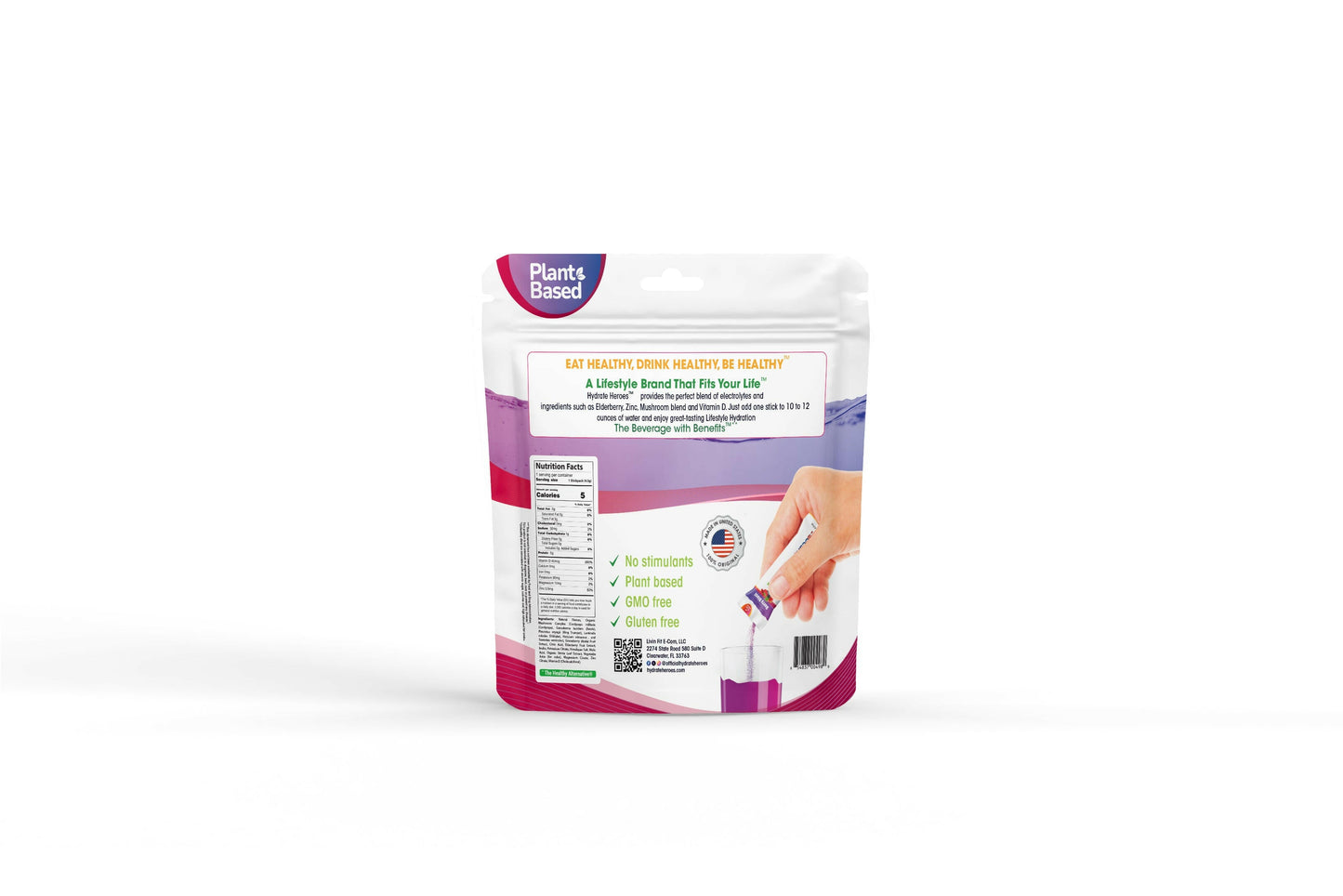 Artisan Berry 24 Mushroom Infused Clean Hydration Powder Sticks | Energy & Focus