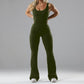 Women's Seamless Yoga Bodysuit | Hollow-Out Tight Fit with Built-In Chest Pad