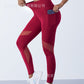 Women's High-Waist Mesh-Panel Yoga Leggings
