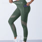 Women's High-Waist Mesh-Panel Yoga Leggings