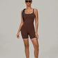 Women's Sports Jumpsuit Yoga Fitness Combination Lift Buttocks Bare Back High Elasticity Gym Sexy Sports Jumpsuit Gym Romper