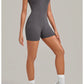 Color Blocking Brushed Yoga Jumpsuit Women Hollow Out Backless Tight Sport One Piece Suit Gym Running Exercise Fitness Bodysuits