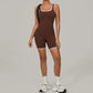 Women's Sports Jumpsuit Yoga Fitness Combination Lift Buttocks Bare Back High Elasticity Gym Sexy Sports Jumpsuit Gym Romper