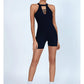 Sexy Fitness Yoga Jumpsuit Women Hollow V Neck Tight Backless Sports One Piece Suits Quick Drying Sleeveless Scrunch Romper