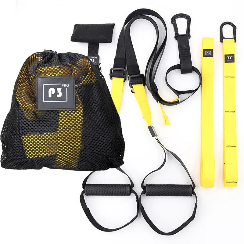 Adjustable Suspension Training Belt for Fitness Strength and Yoga Workouts