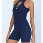 Sexy Fitness Yoga Jumpsuit Women Hollow V Neck Tight Backless Sports One Piece Suits Quick Drying Sleeveless Scrunch Romper