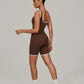Women's Sports Jumpsuit Yoga Fitness Combination Lift Buttocks Bare Back High Elasticity Gym Sexy Sports Jumpsuit Gym Romper