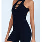 Sexy Fitness Yoga Jumpsuit Women Hollow V Neck Tight Backless Sports One Piece Suits Quick Drying Sleeveless Scrunch Romper
