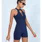 Sexy Fitness Yoga Jumpsuit Women Hollow V Neck Tight Backless Sports One Piece Suits Quick Drying Sleeveless Scrunch Romper