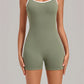 Color Blocking Brushed Yoga Jumpsuit Women Hollow Out Backless Tight Sport One Piece Suit Gym Running Exercise Fitness Bodysuits