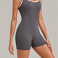 Color Blocking Brushed Yoga Jumpsuit Women Hollow Out Backless Tight Sport One Piece Suit Gym Running Exercise Fitness Bodysuits