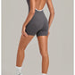 Color Blocking Brushed Yoga Jumpsuit Women Hollow Out Backless Tight Sport One Piece Suit Gym Running Exercise Fitness Bodysuits