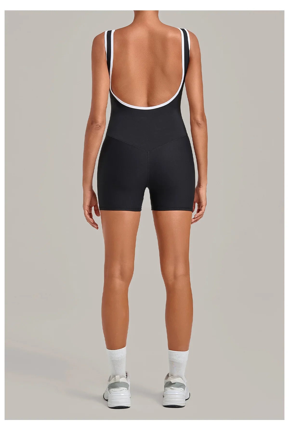 Color Blocking Brushed Yoga Jumpsuit Women Hollow Out Backless Tight Sport One Piece Suit Gym Running Exercise Fitness Bodysuits