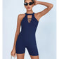 Sexy Fitness Yoga Jumpsuit Women Hollow V Neck Tight Backless Sports One Piece Suits Quick Drying Sleeveless Scrunch Romper