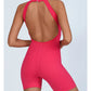 Sexy Fitness Yoga Jumpsuit Women Hollow V Neck Tight Backless Sports One Piece Suits Quick Drying Sleeveless Scrunch Romper