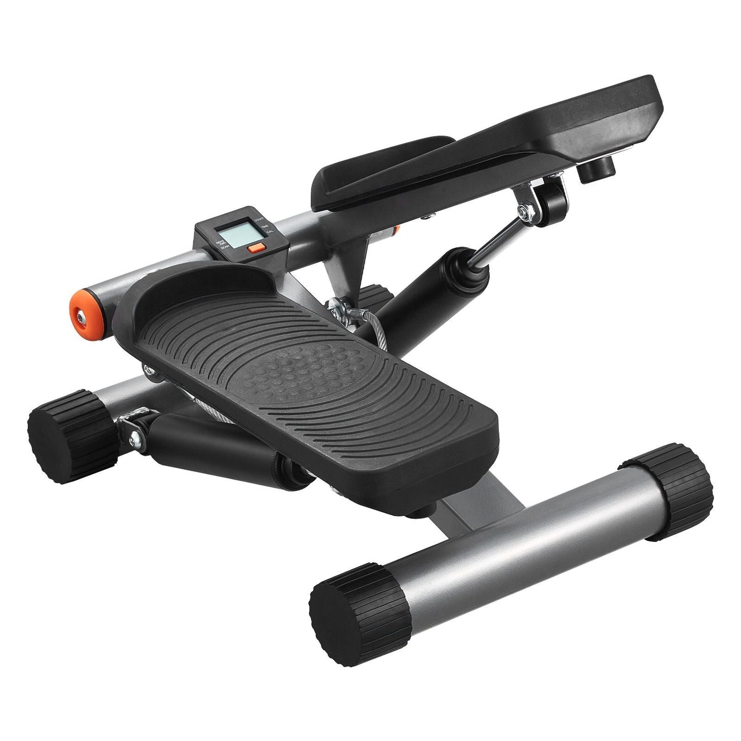 Stair Stepper, Mini Stepper for Exercise at Home, Hydraulic Fitness Stepper with Resistance Bands, Full Body Workout Cardio Equipment, Stair Climber with LCD Monitor, 330LBS Load Capacity