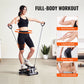 Stair Stepper, Mini Stepper for Exercise at Home, Hydraulic Fitness Stepper with Resistance Bands, Full Body Workout Cardio Equipment, Stair Climber with LCD Monitor, 330LBS Load Capacity