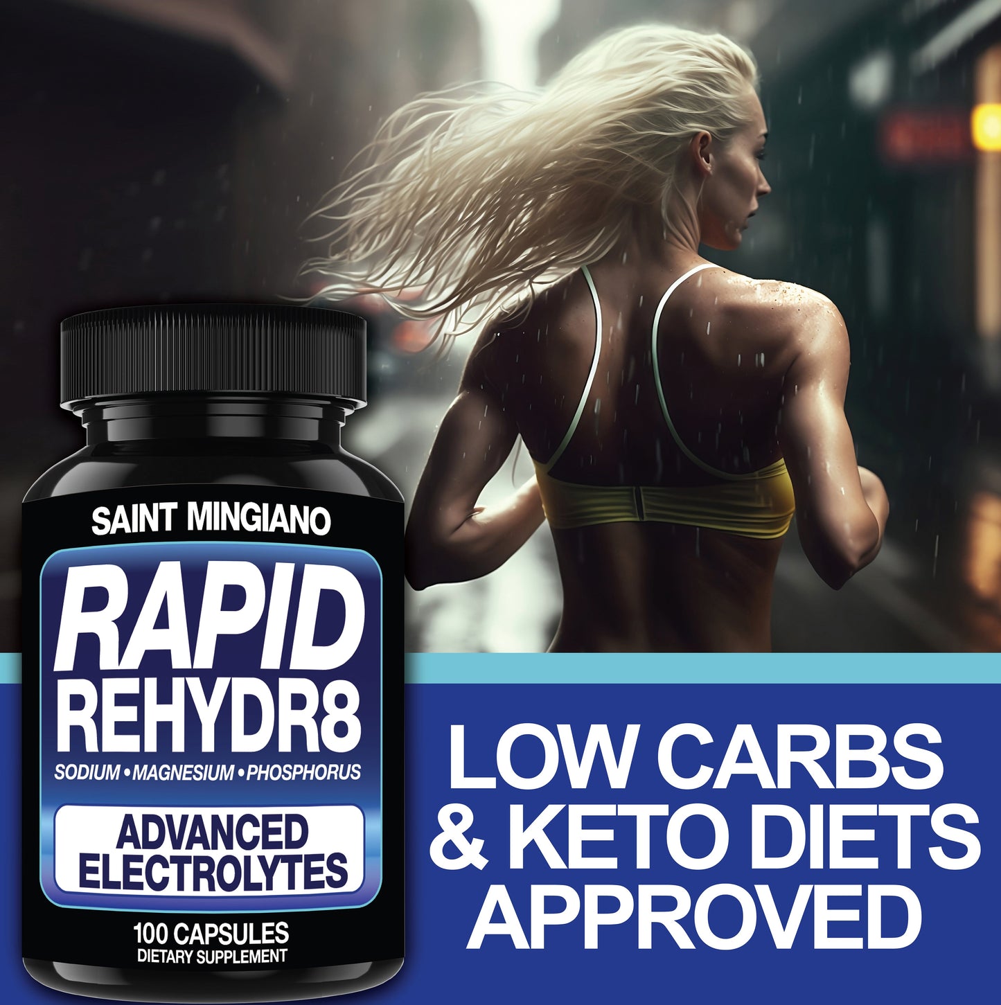 Rapid Rehydr8 Electrolyte Capsules for Muscle Recovery Hydration and Endurance