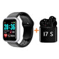 Waterproof Fitness Tracker Smartwatch with Heart Rate Monitor and Color Screen