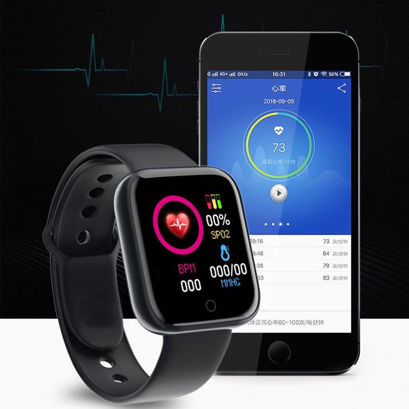 Waterproof Fitness Tracker Smartwatch with Heart Rate Monitor and Color Screen