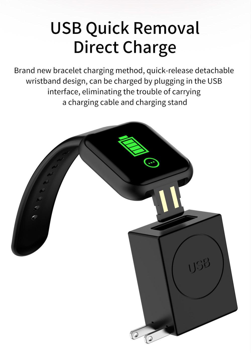 Waterproof Fitness Tracker Smartwatch with Heart Rate Monitor and Color Screen