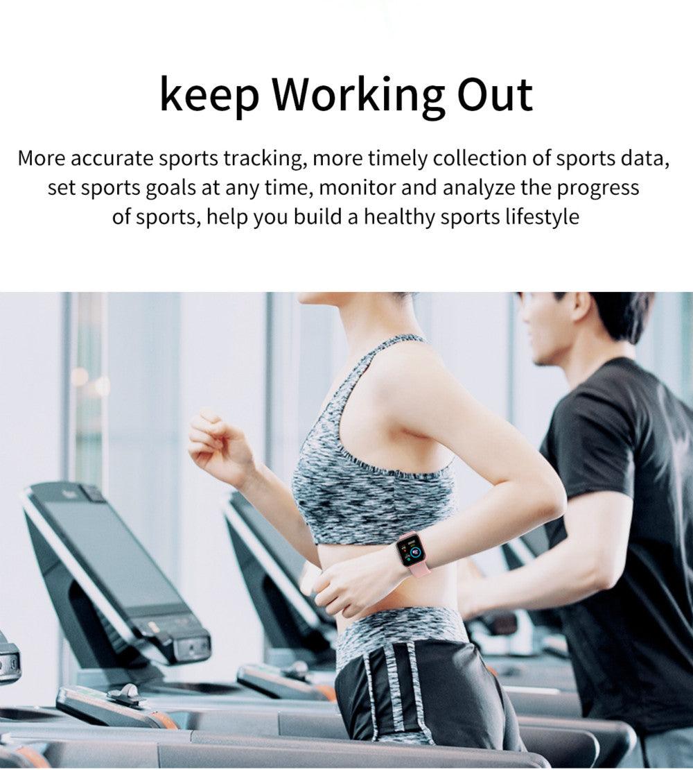 Waterproof Fitness Tracker Smartwatch with Heart Rate Monitor and Color Screen