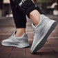 Men's Elegant Soft Sneakers Casual New Breathable Mesh Black Men Shoes Spring High Quality Tenis Shoes Lace Up Athletic Running Tennis Fashion Sneakers Comfortable Design