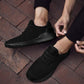 Men's Elegant Soft Sneakers Casual New Breathable Mesh Black Men Shoes Spring High Quality Tenis Shoes Lace Up Athletic Running Tennis Fashion Sneakers Comfortable Design