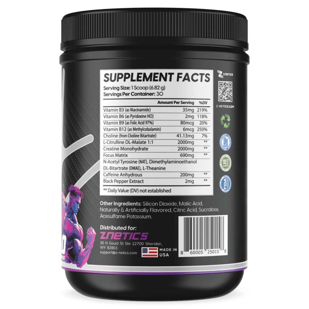 Pre-Workout Fruit Punch | Creatine, Nitric Oxide & Amino Acids | ONE ZTRIKE