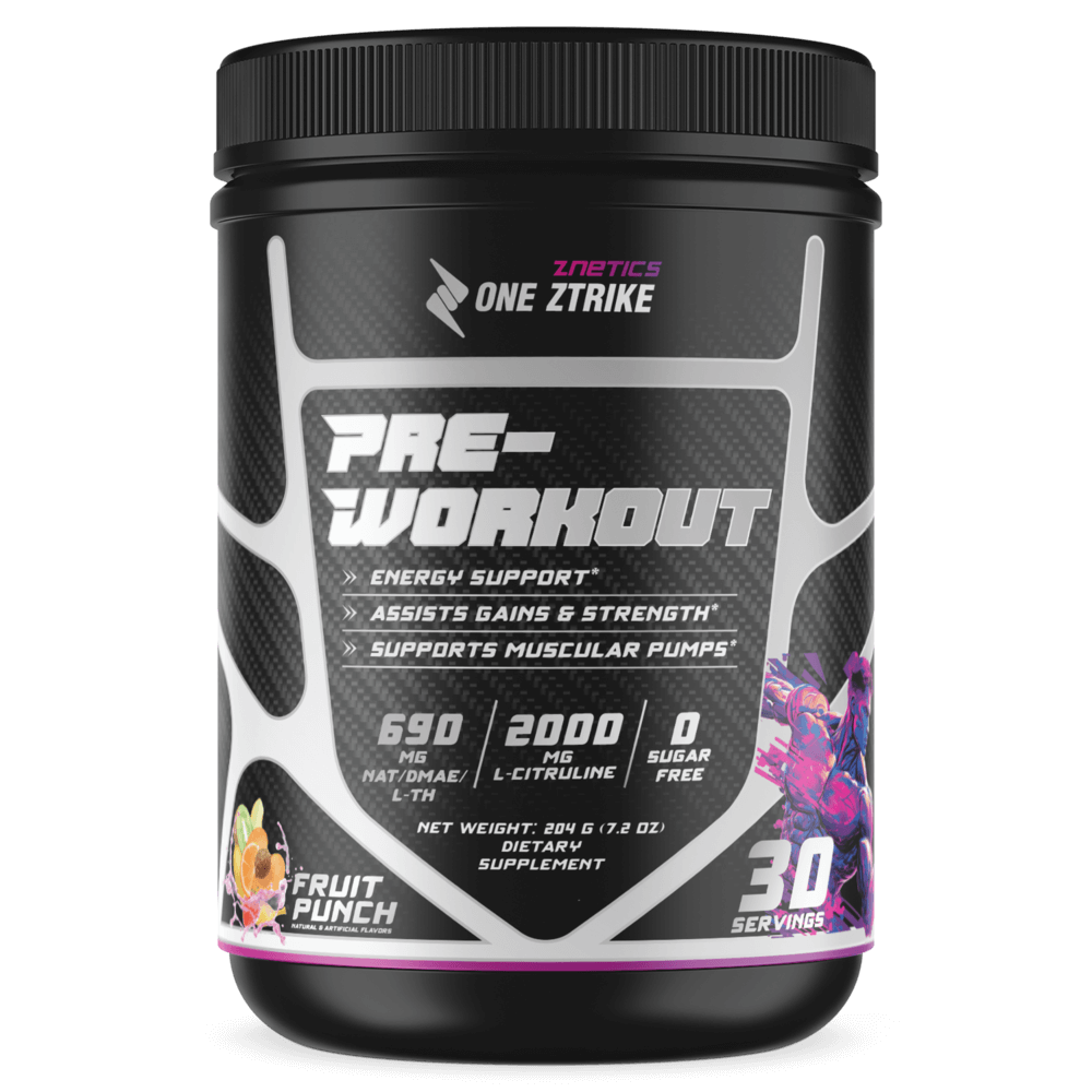 Pre-Workout Fruit Punch | Creatine, Nitric Oxide & Amino Acids | ONE ZTRIKE